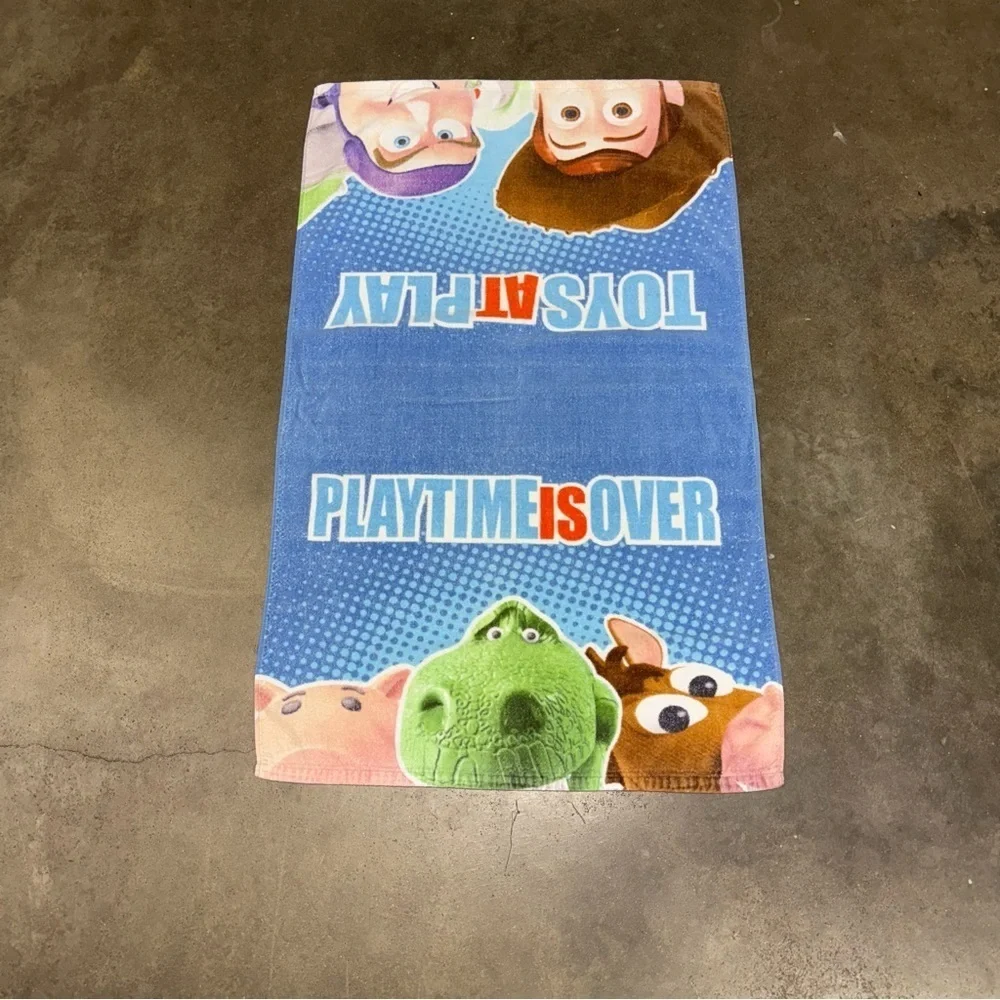Vintage Toy Story “Toys at Play / Playtime Is Over” Towel Woody Buzz Rex
